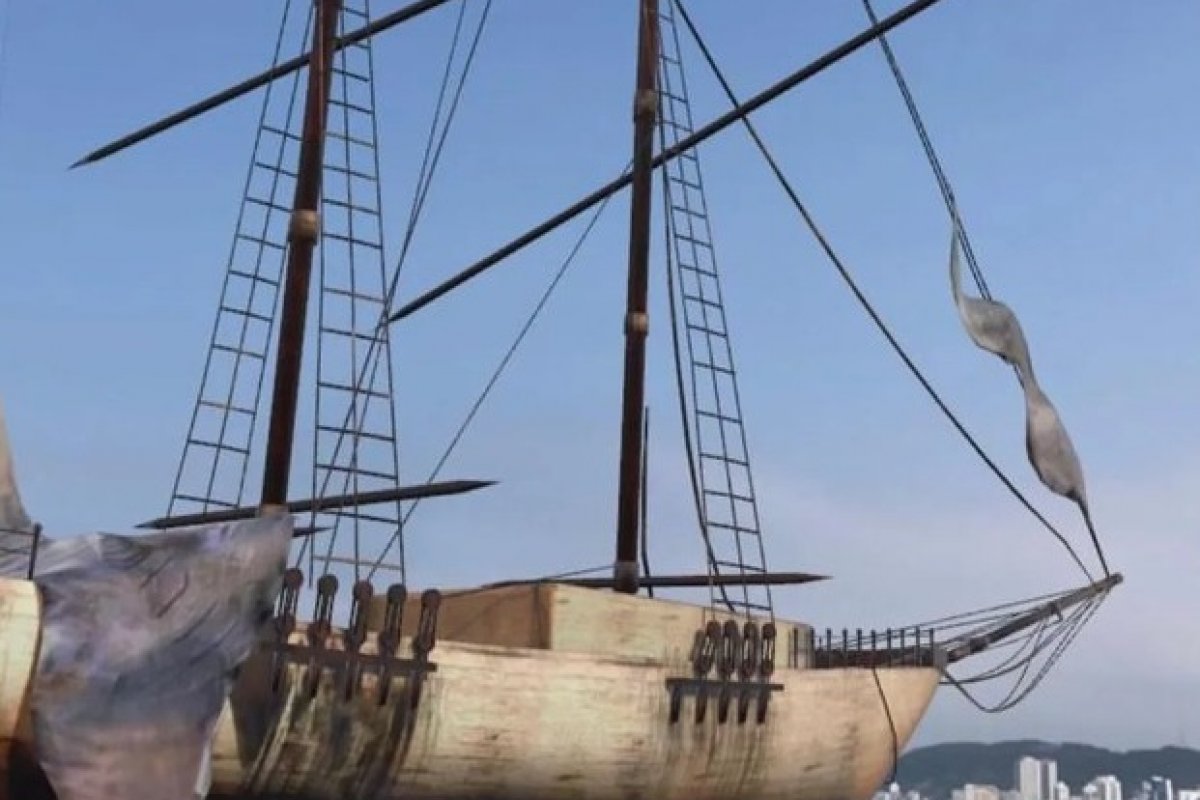 'Navio fantasma' encalhado há mais de 100 anos pode ser visto por realidade aumentada no litoral de SP