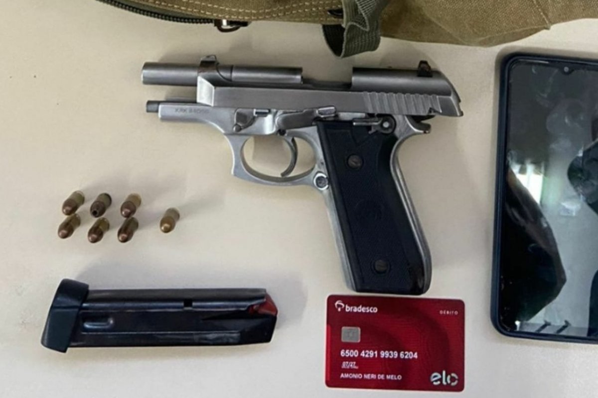 PM apreende pistola em Luís Eduardo Magalhães, no extremo oeste baiano