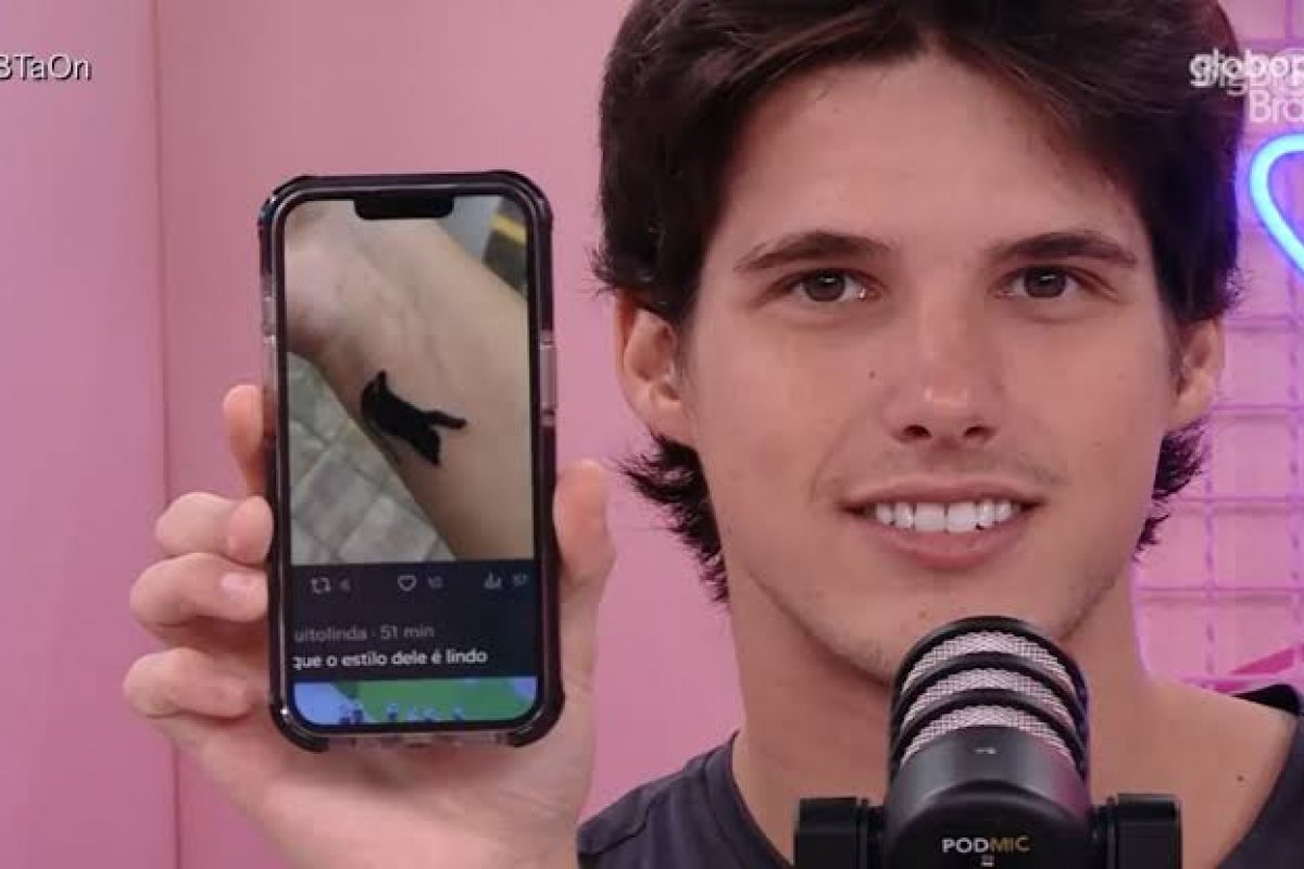 Fã tatua homenagem para Gabriel, segundo eliminado do BBB 23!