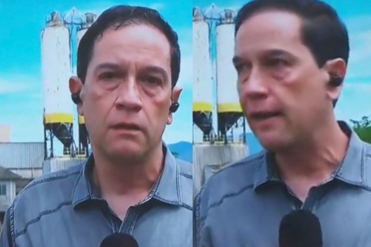 Vídeo: Repórter se emociona ao cobrir tragédia no litoral de São Paulo