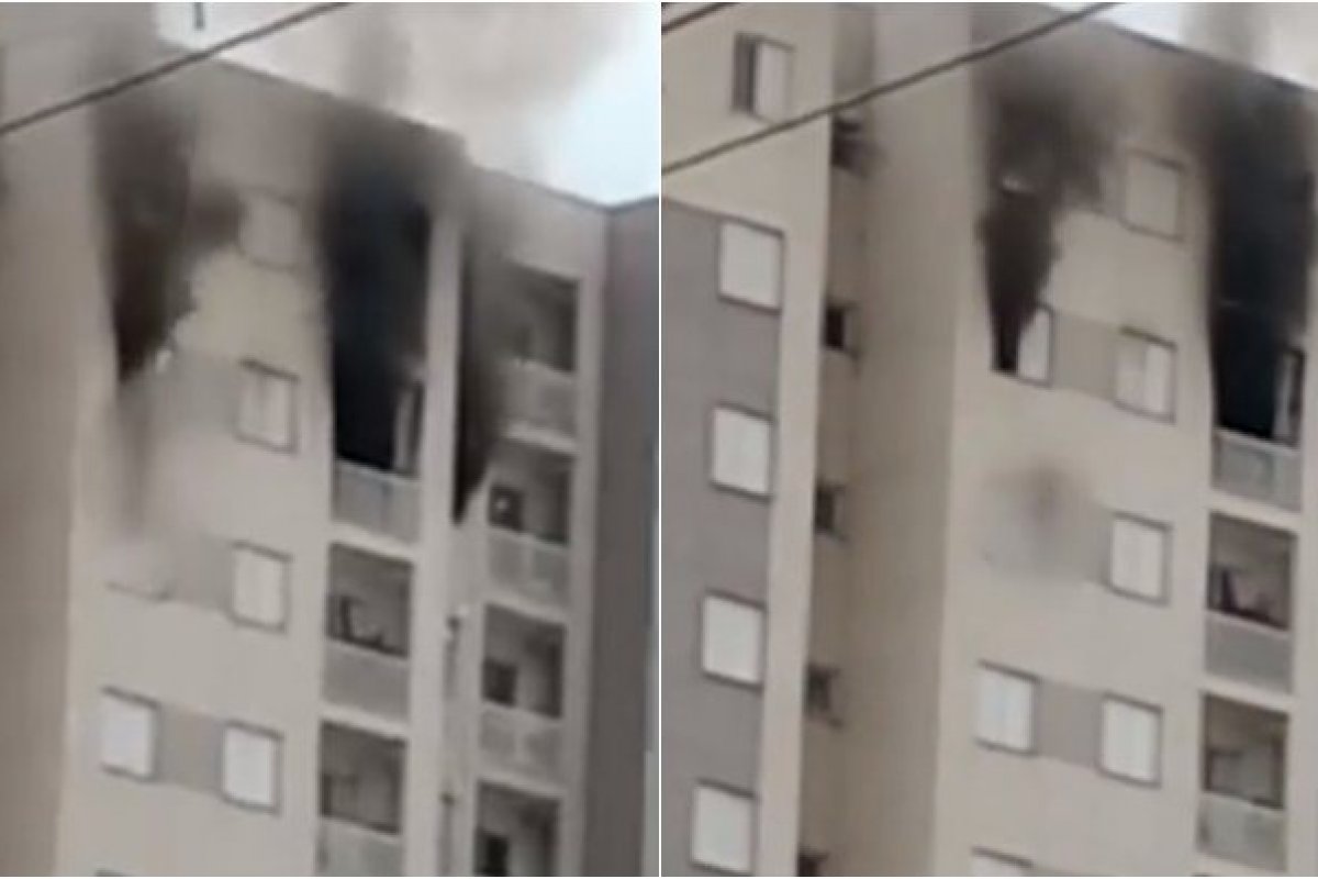 Homem morre ao cair do 11º andar de prédio durante incêndio em SP