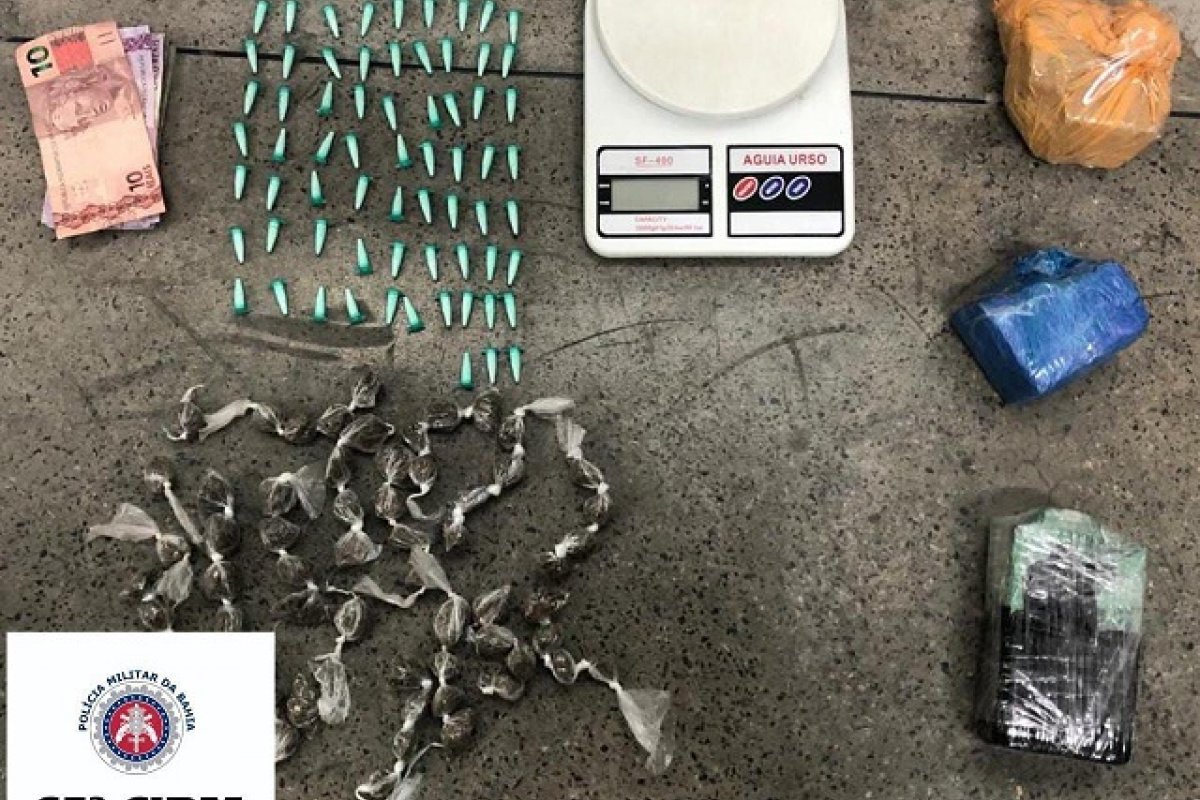 Homem é preso com drogas em Feira de Santana (BA)