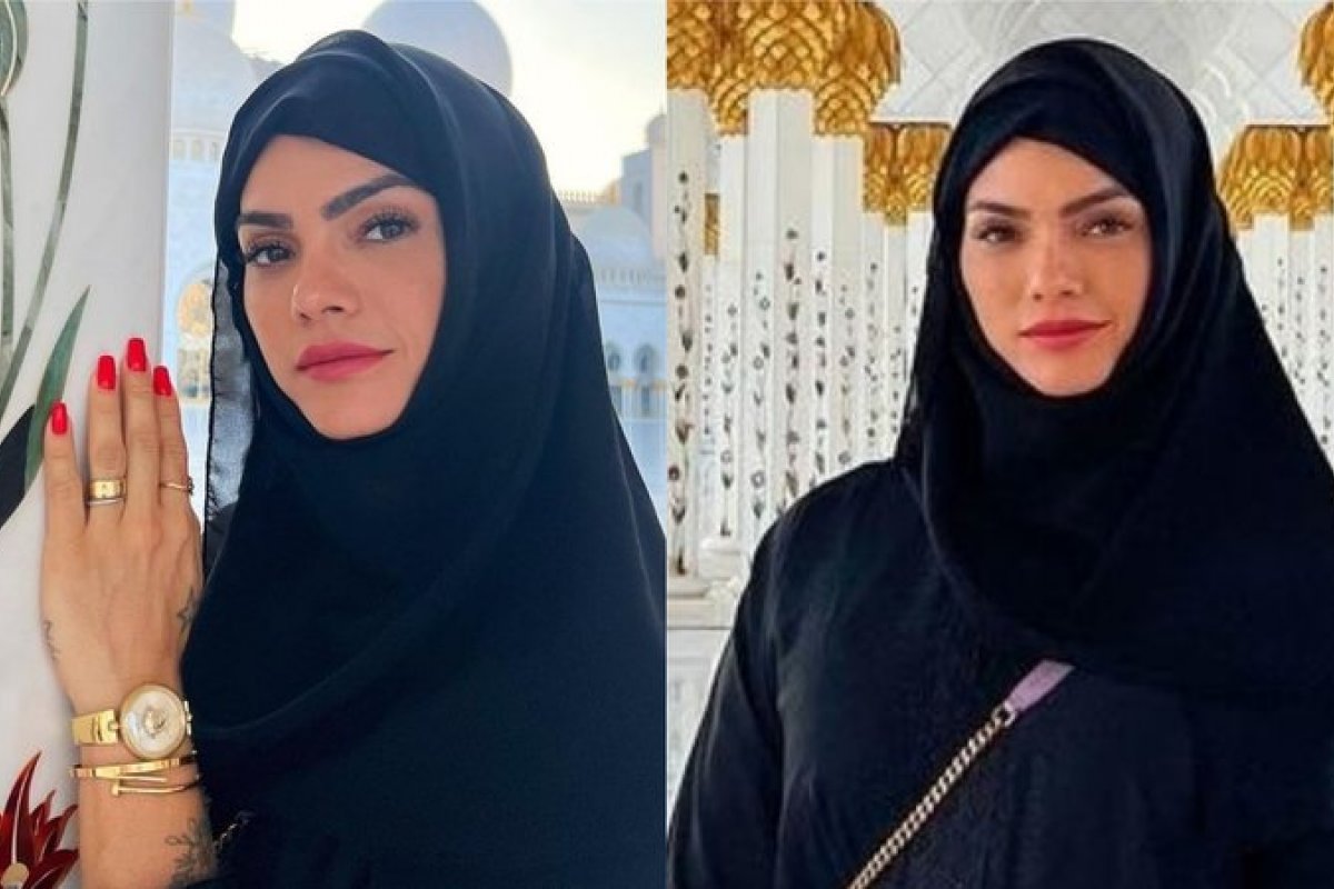 Kelly Key visita mesquita em Dubai com o marido e filhos!