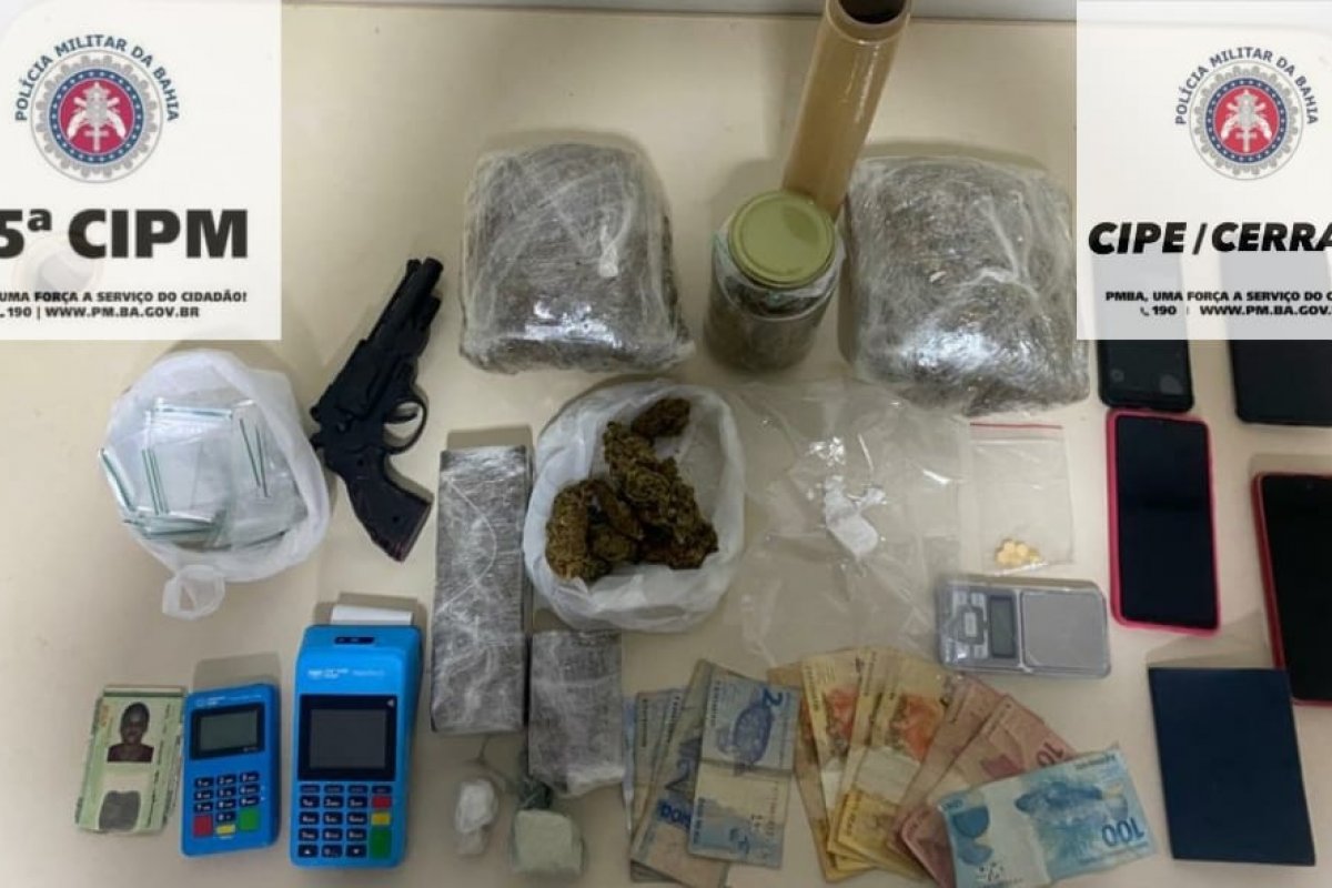 Traficantes são presos com 1,8 kg de maconha em Luís Eduardo Magalhães (BA)