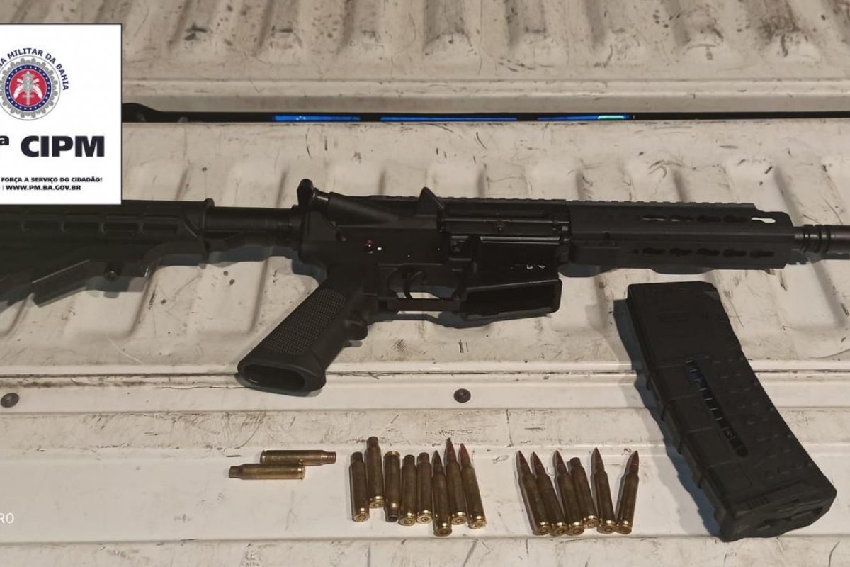 Polícia Militar apreende fuzil em Feira de Santana após denúncias de disparos