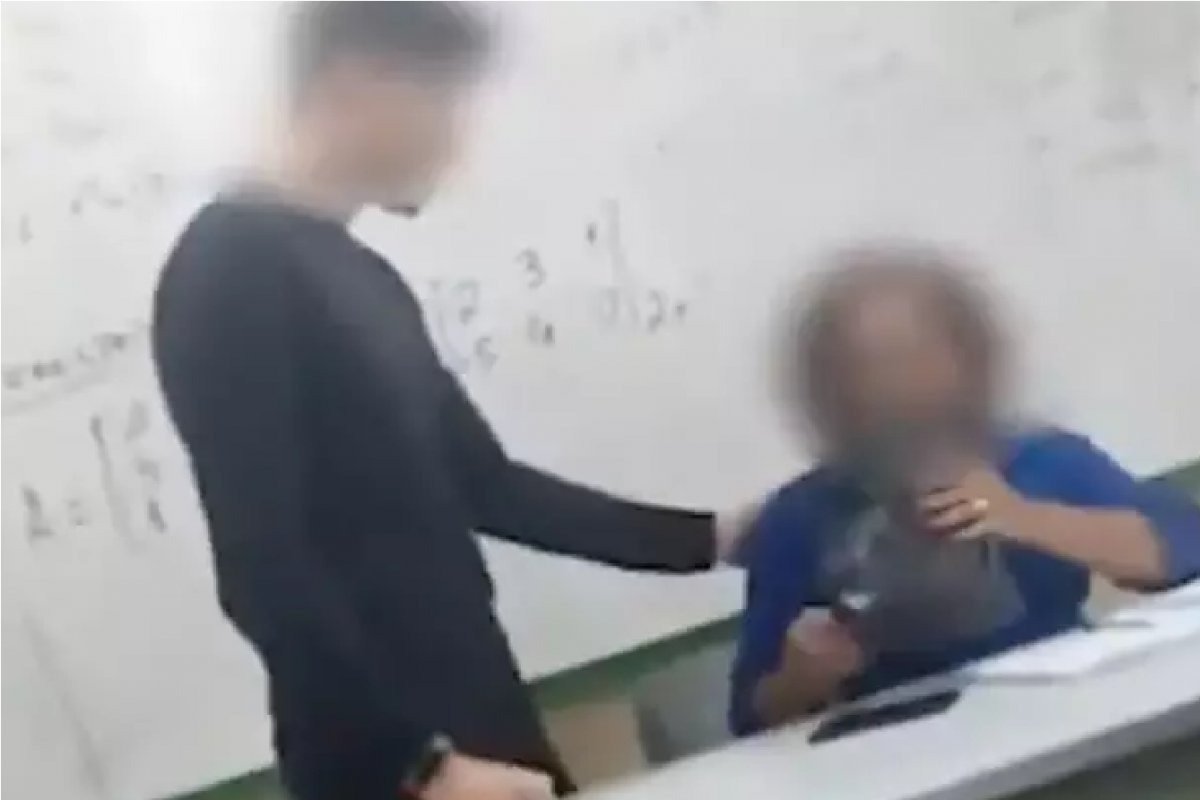 Aluno que deu esponja de aço a professora negra no DF nega racismo