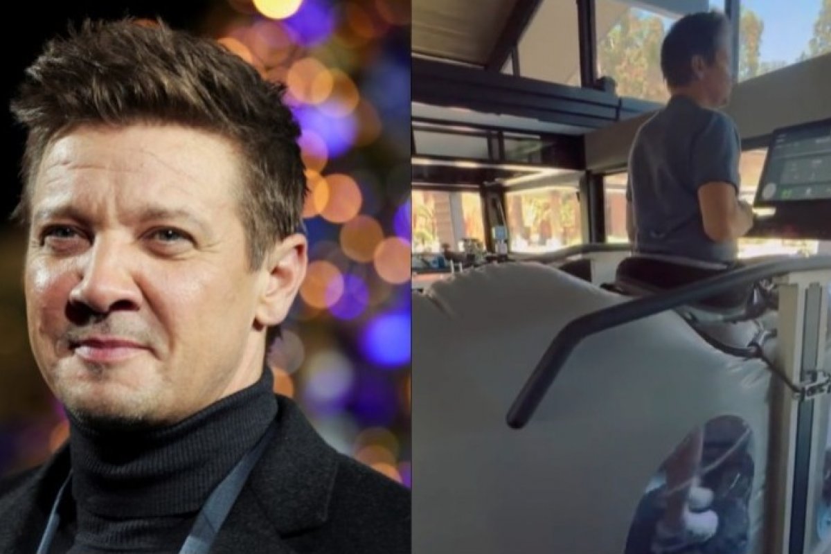 Jeremy Renner publica vídeo andando pela 1ª vez após grave acidente em janeiro