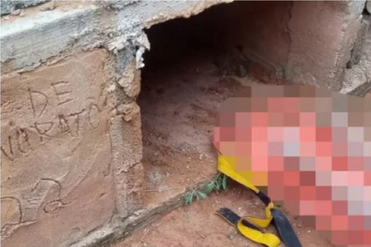 Coveiro vê cimento fresco e descobre mulher enterrada viva em cemitério de Minas Gerais