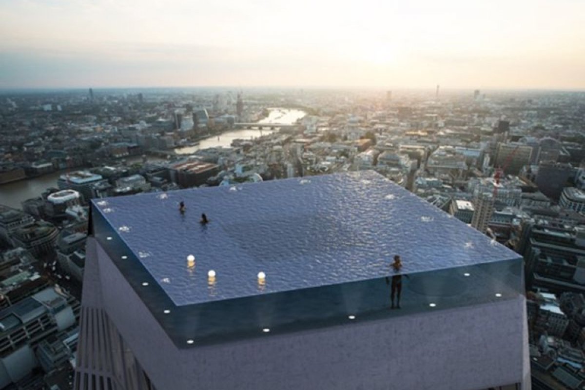 Já imaginou uma piscina com borda infinita de 360 graus?