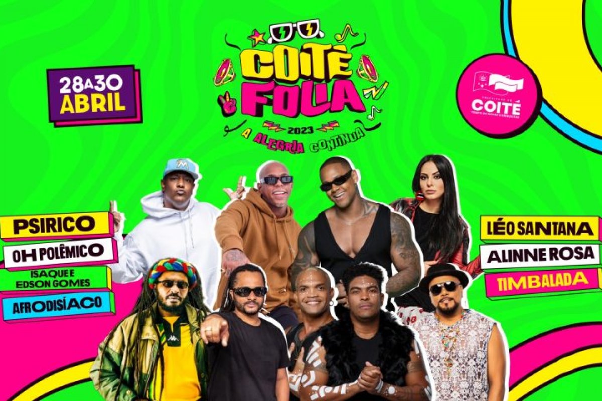 Léo Santana, Oh Polêmico e Psirico são algumas das atrações do Coité Folia