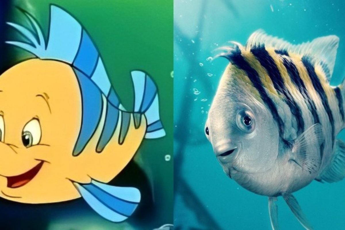 Fãs de 'A Pequena Sereia' criticam aparência de Linguado após divulgação de imagens da versão live action