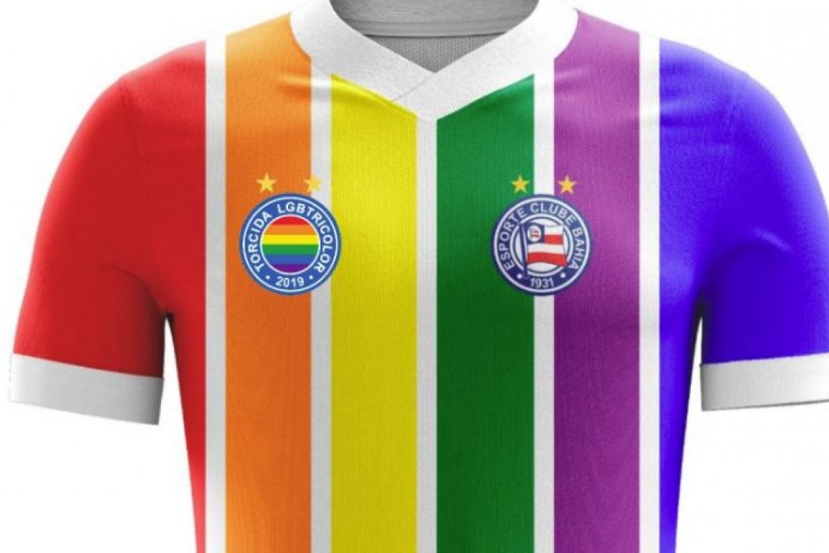 Torcida do Bahia lança camisa LGBT