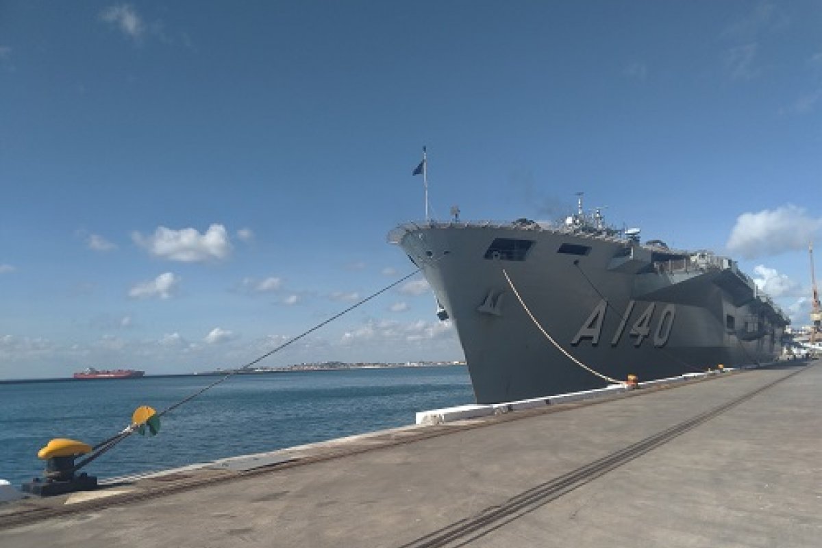 Navio de 208 metros de comprimento ficará no Porto de Salvador até o dia 12 de dezembro