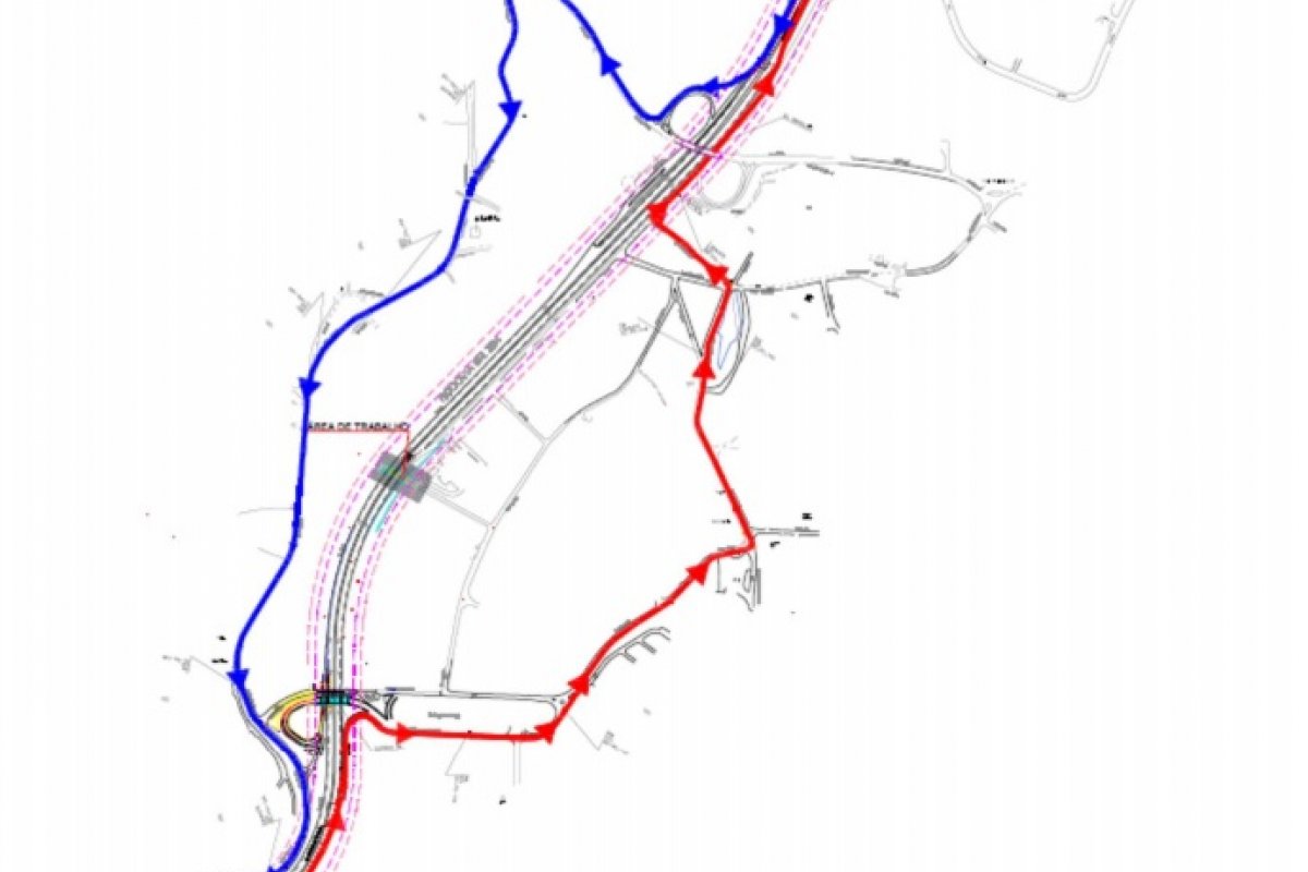 Obras de novo viaduto da Linha Azul alteram trânsito na BR-324