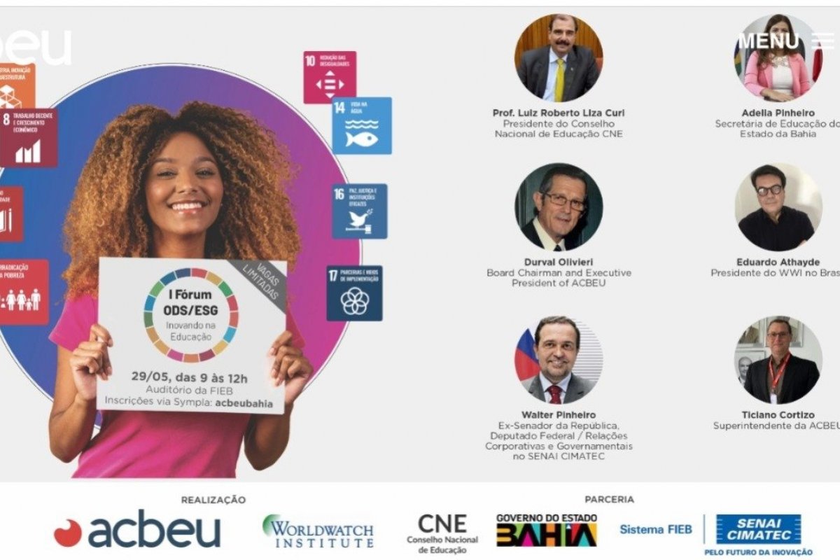 Acbeu e Rede WWI promovem o I Fórum ODS/ESG - Inovando na Educação