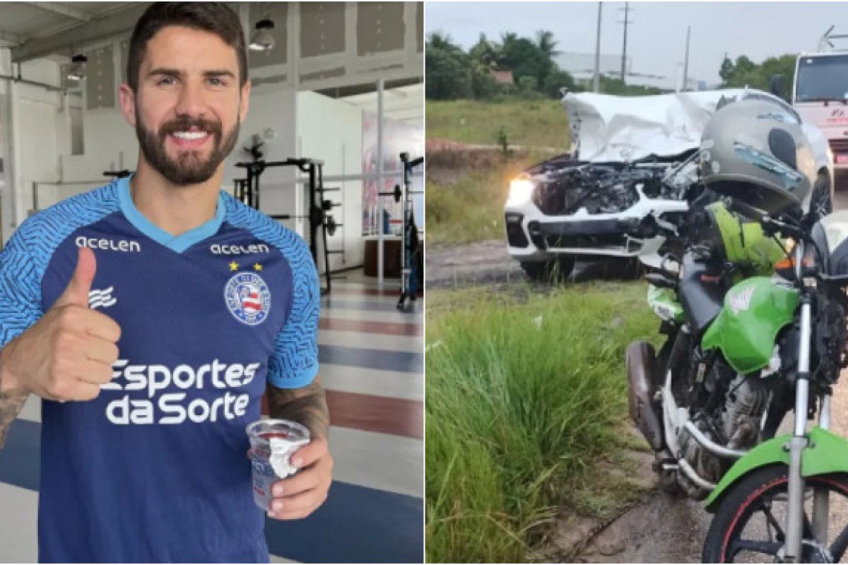 Atacante do Bahia, Everaldo, se envolve em acidente ao atropelar cavalo na RMS