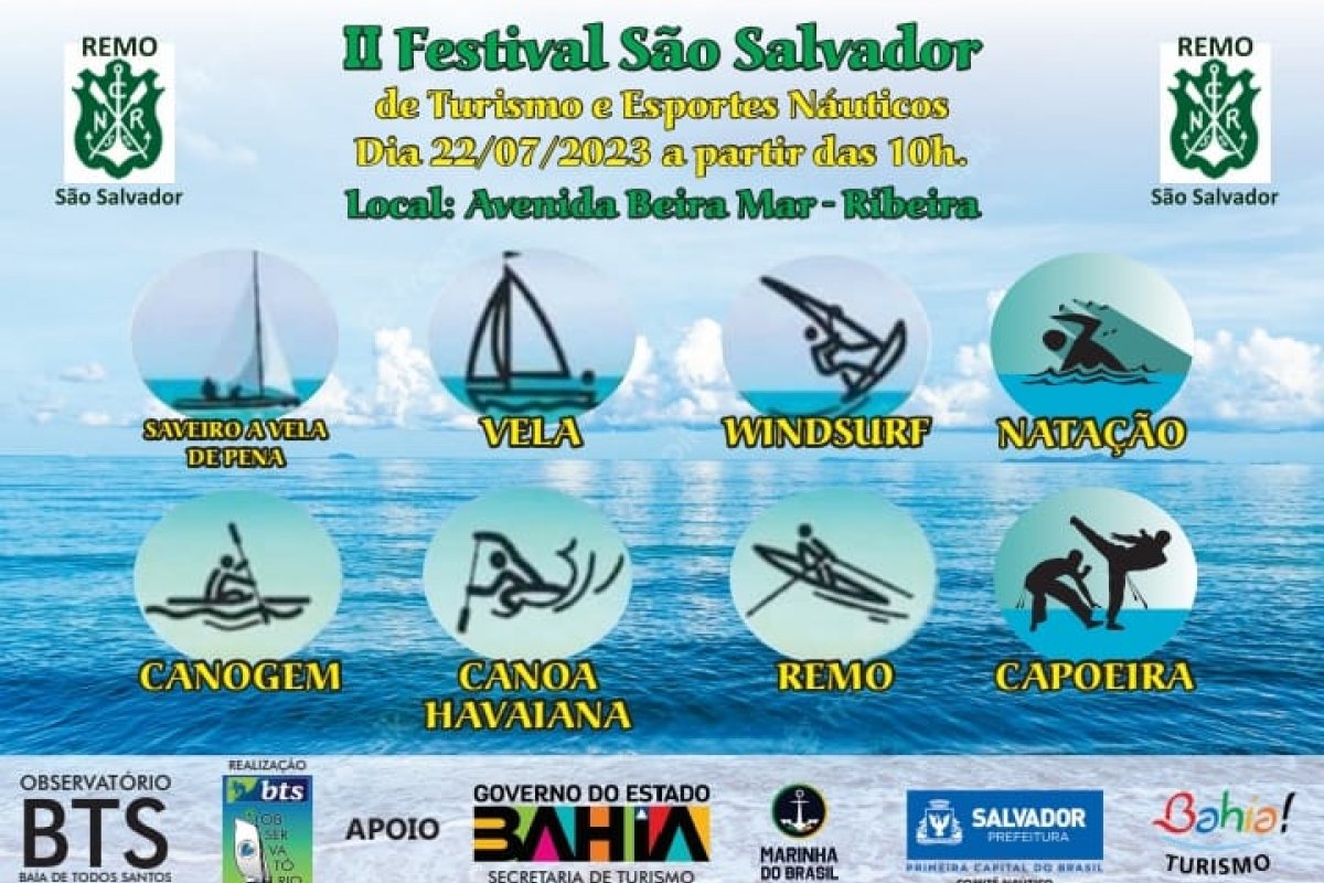 Ribeira será palco do segundo Festival São Salvador de Turismo e Esportes Náuticos