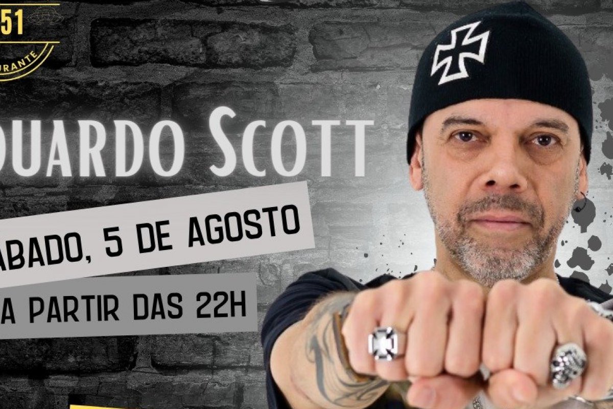 Prestes a completar 42 anos de carreira na música, o músico baiano Eduardo Scott ( ex Camisa de Vênus ) apresenta seu novo show!