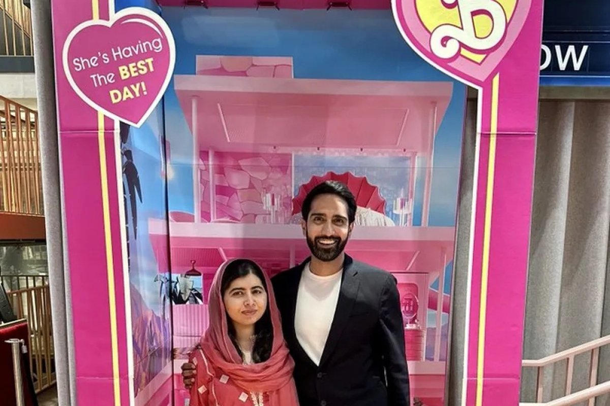 Malala posta foto ao lado do marido e brinca: 'Essa Barbie tem Nobel'