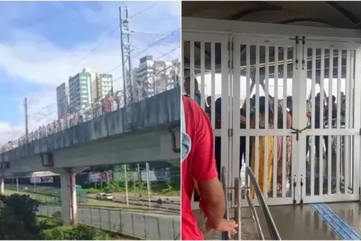 Vídeo: "Apagão" Nacional: Passageiros do metrô de Salvador precisam caminhar pelos trilhos