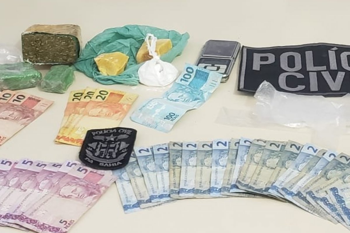 Suspeito de tráfico é preso com drogas e dinheiro no interior da Bahia