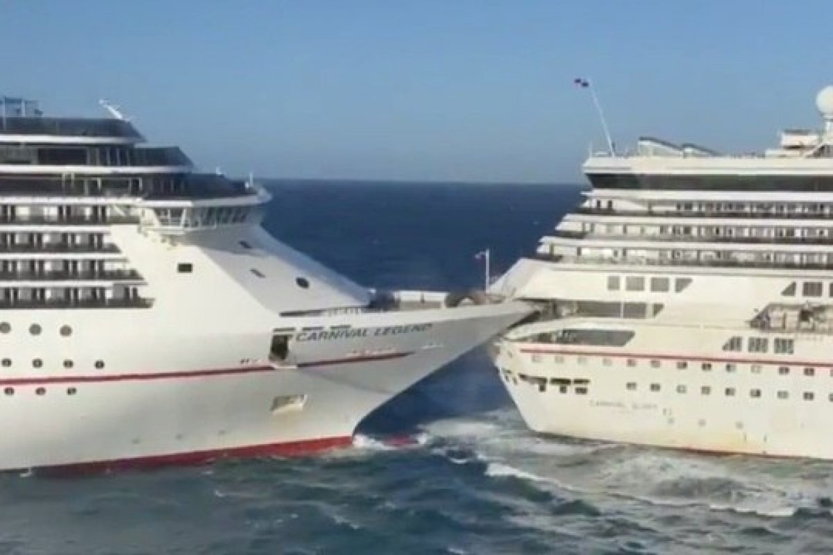 Cruzeiros colidem e deixa uma pessoa ferida no México; Veja vídeo