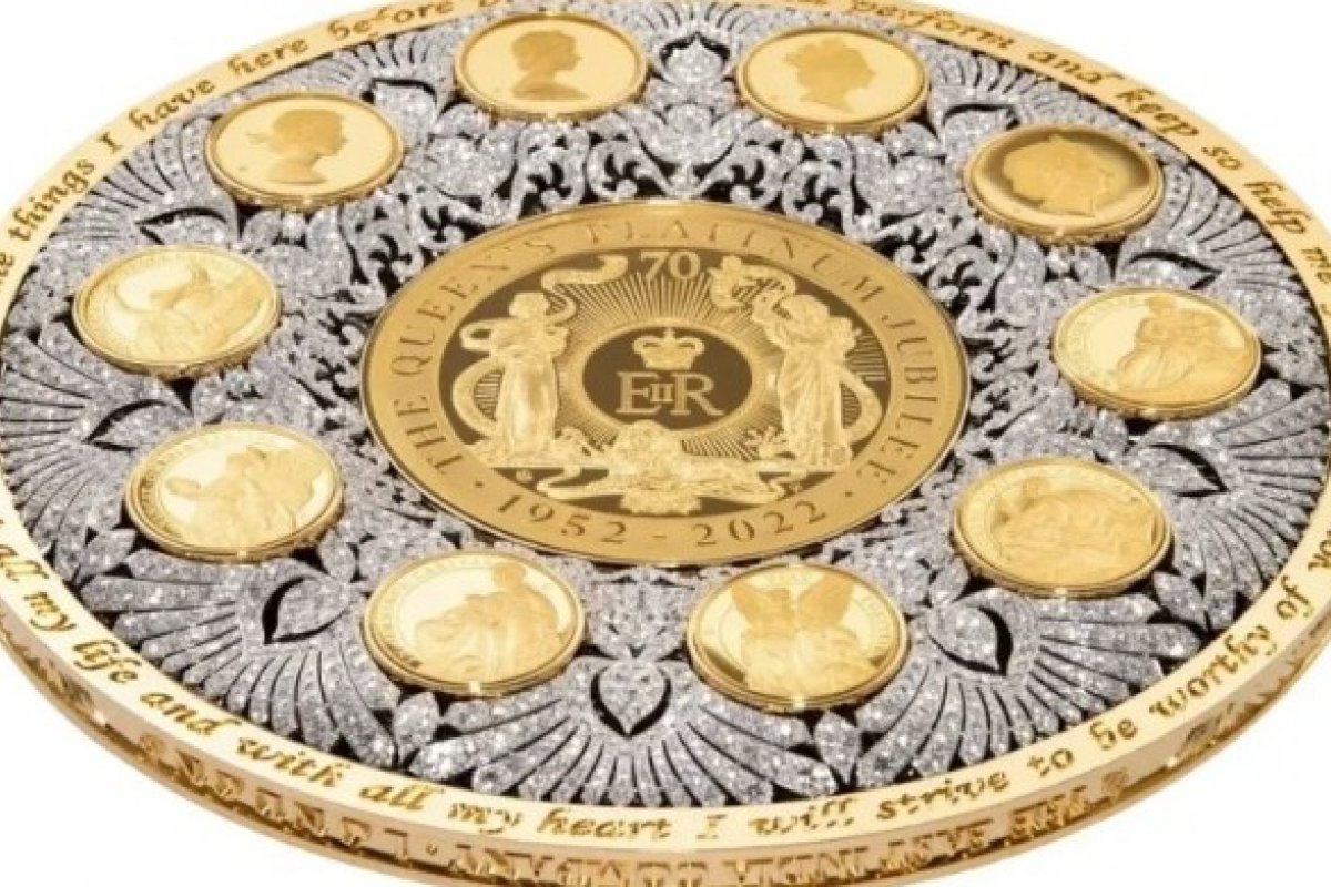 Rainha Elizabeth é homenageada em moeda de ouro que vale R$ 115 milhões