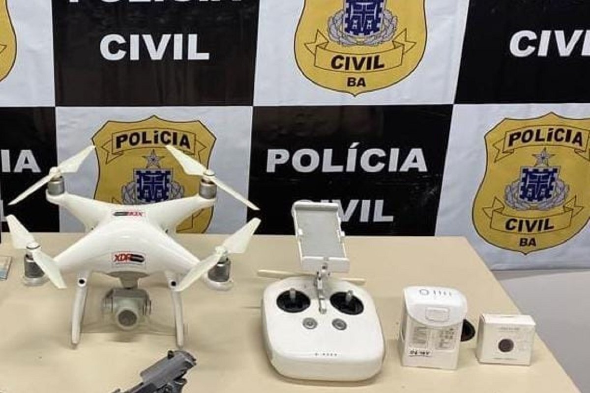 Drone utilizado pelo tráfico de drogas em Feira de Santana é apreendido