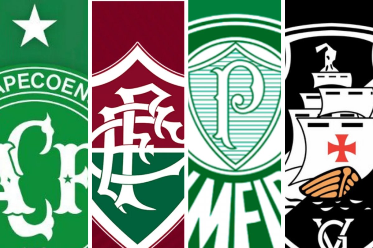 Quatro clubes brasileiros estão entre os escudos mais belos do mundo, segundo revista inglesa