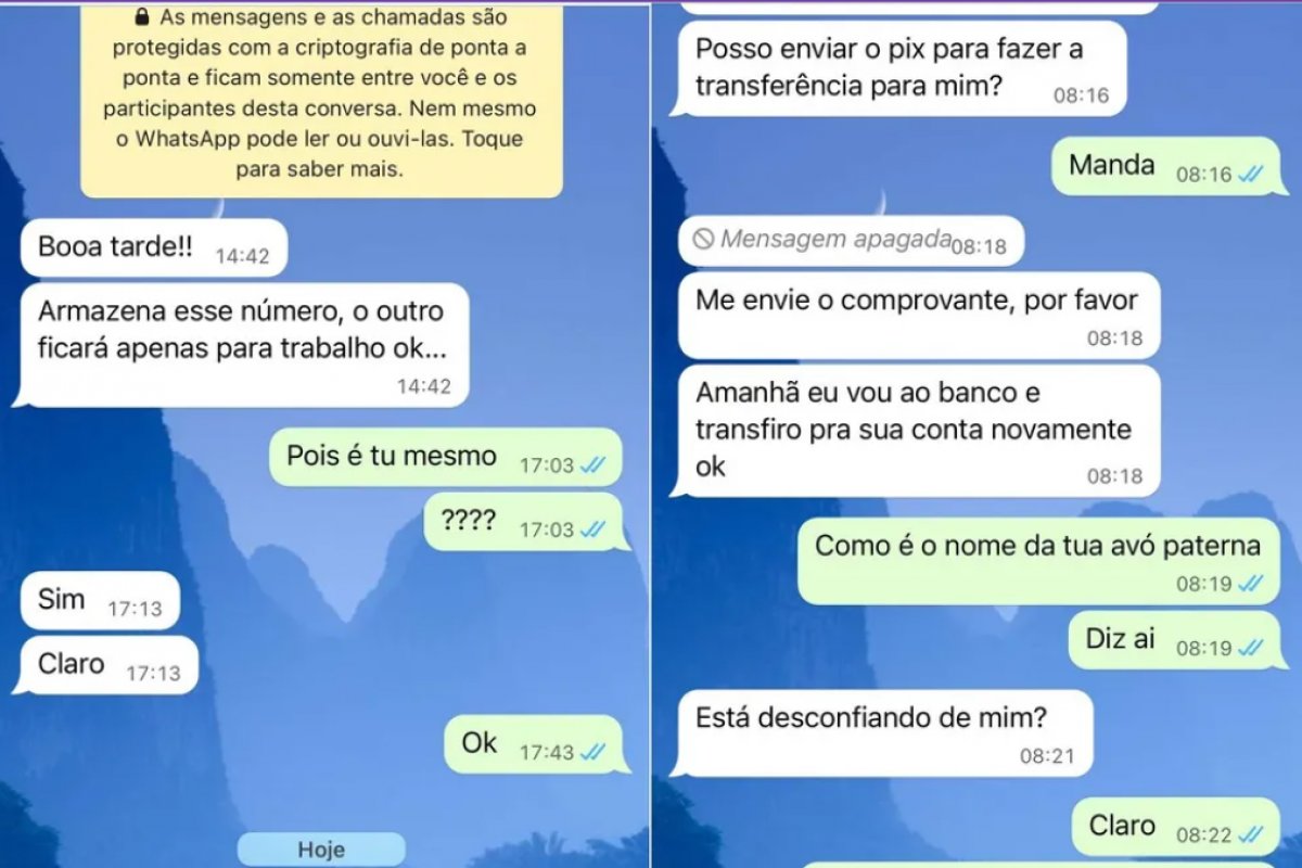 Mulher faz questionamento pessoal a bandido e escapa de golpe do PIX no WhatsApp