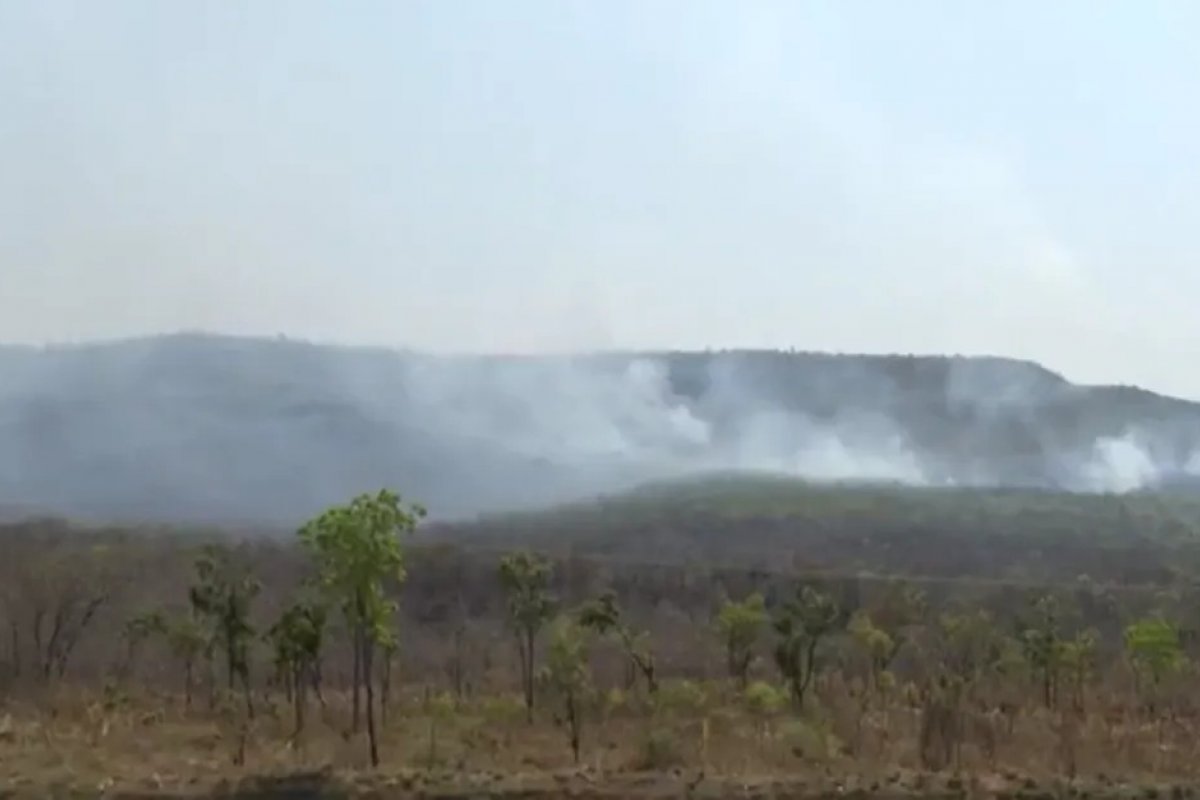 Onda de calor: incêndio atinge Serra da Bandeira, no oeste da Bahia