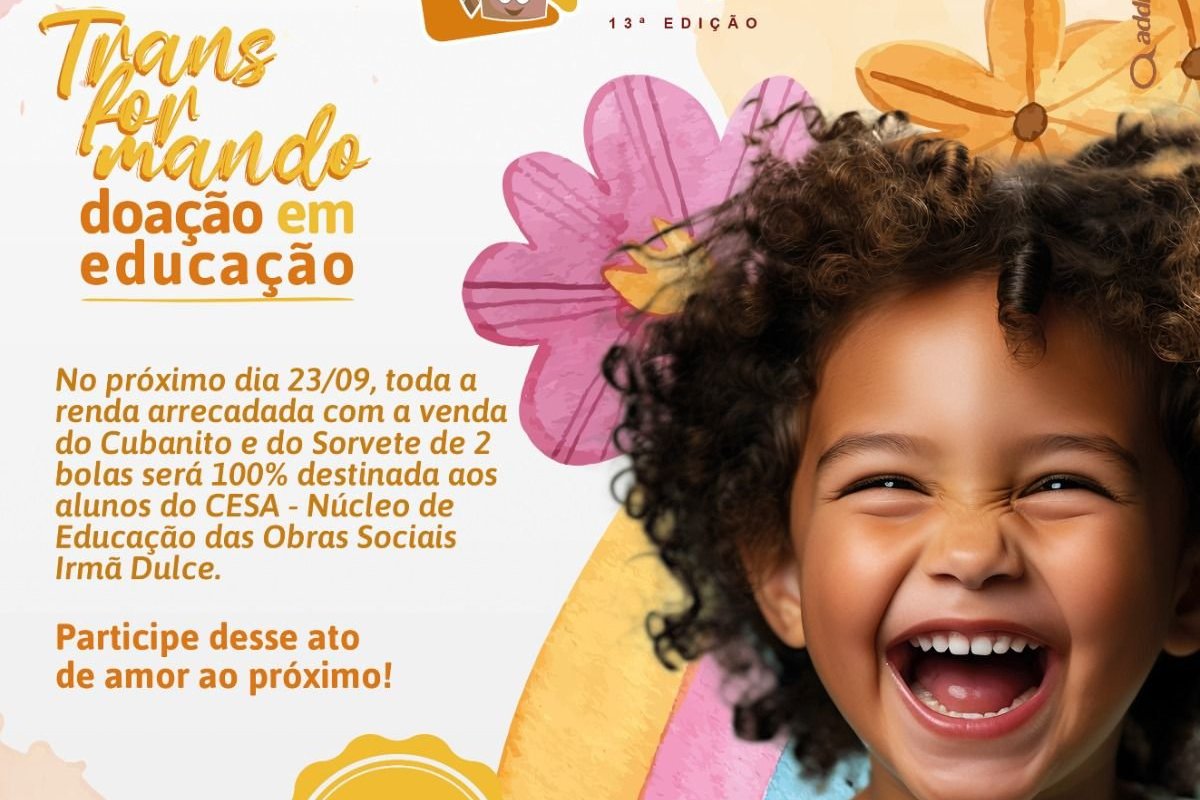 Campanha Cubanito Amigo acontece neste sábado (23) em prol das Obras Sociais Irmã Dulce!