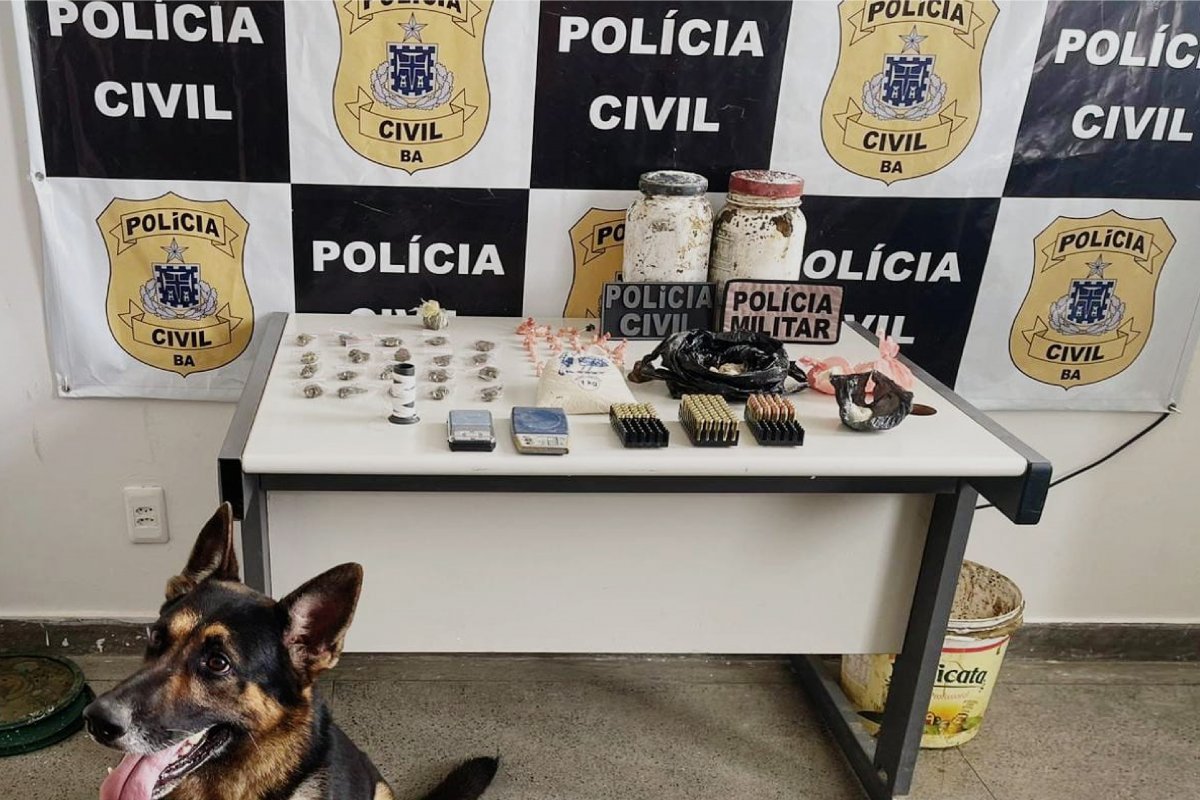 PM apreende drogas e munições em Santo Antônio de Jesus