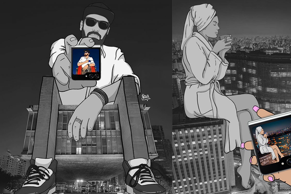 Galaxy Z Flip5 e Jean Rosa: redescobrindo São Paulo com arte e tecnologia!