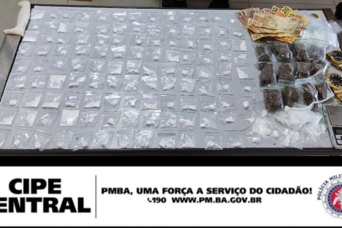 PM apreende porções de cocaína e maconha em Ipiaú