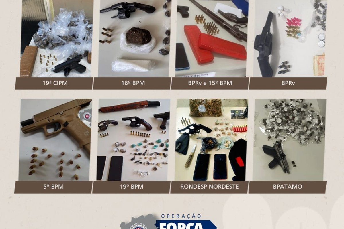 Operação Força Total deflagra 14ª edição em toda a Bahia e apreende recorde de armas