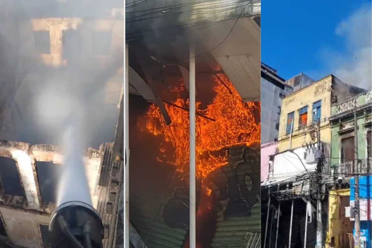 Incêndio atinge imóvel e loja na Avenida Sete de Setembro, em Salvador