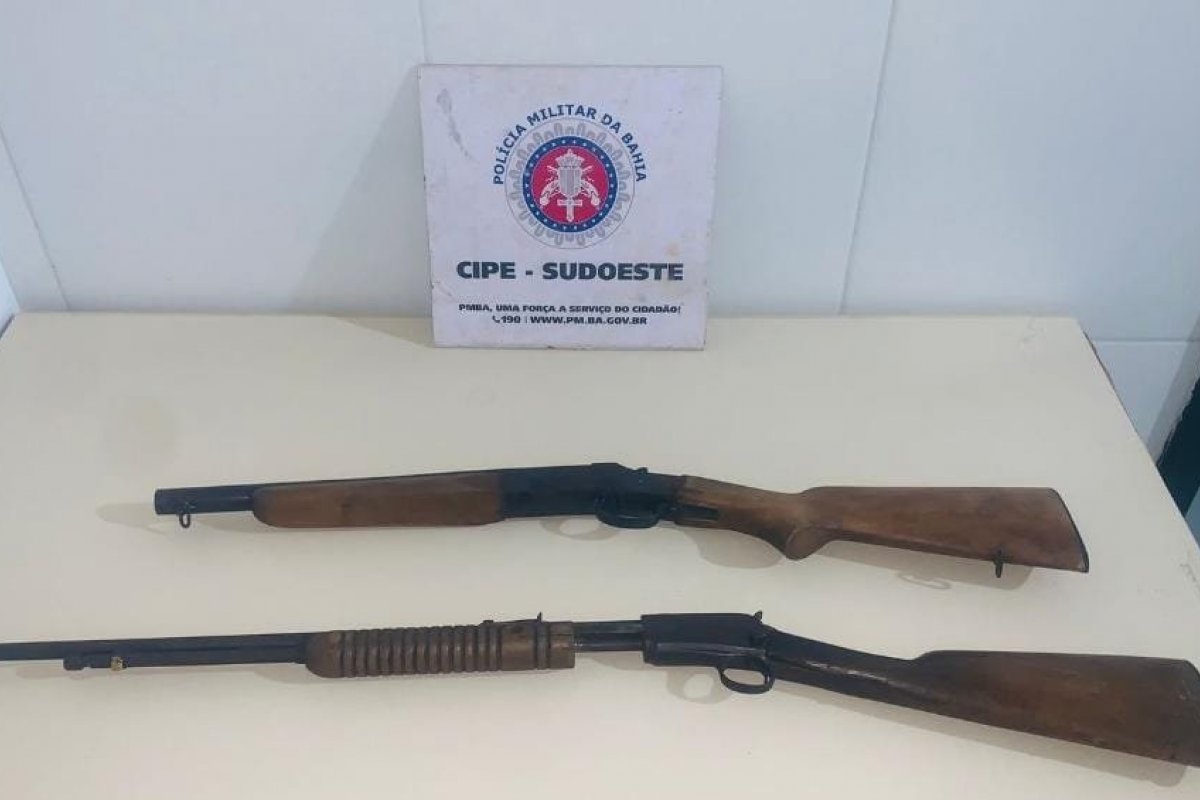 Polícia Militar apreende armas de fogo em ação no interior da Bahia