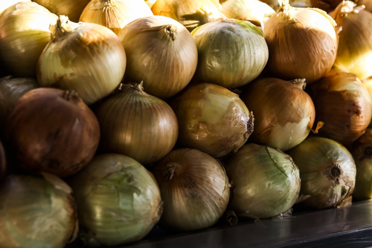 Cebola é o item alimentício que mais teve queda no preço médio em 2023