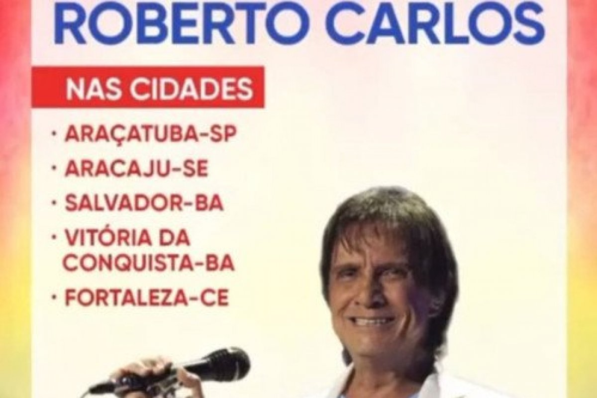Roberto Carlos fará show em Salvador!