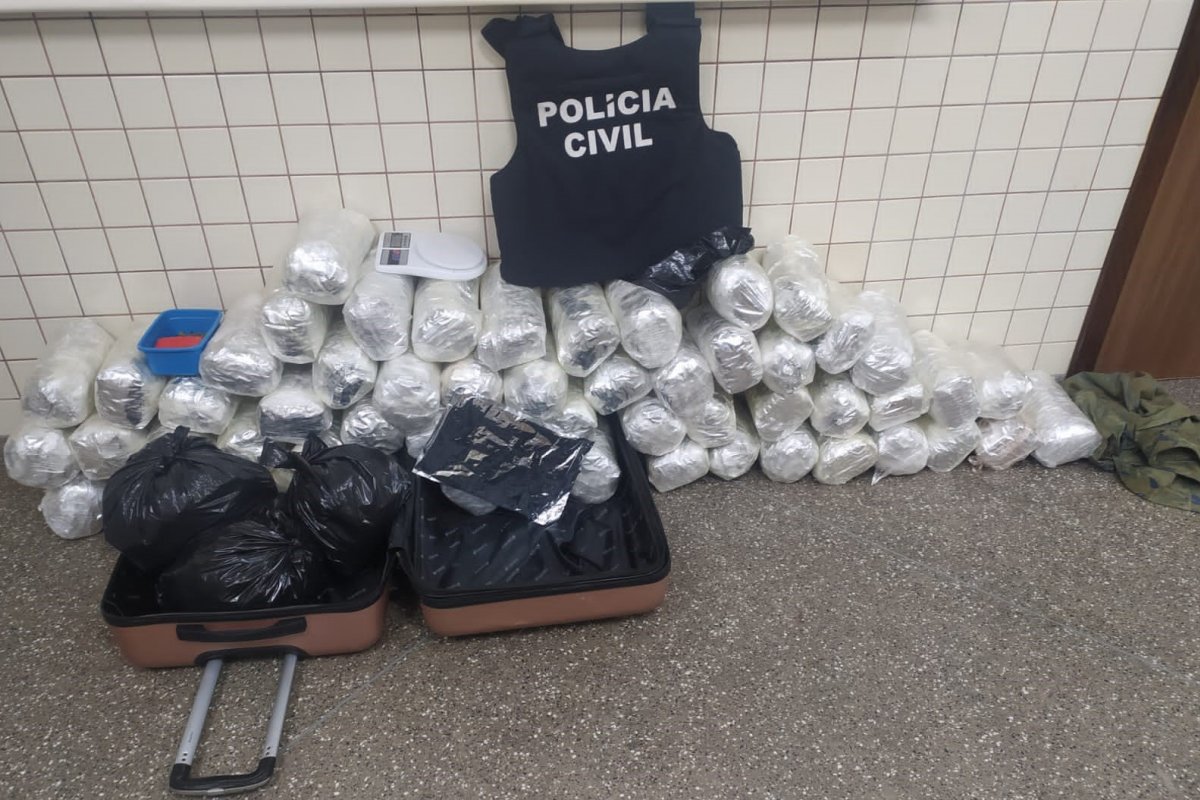 Cinquenta e seis quilos de maconha são encontrados em Catu de Abrantes