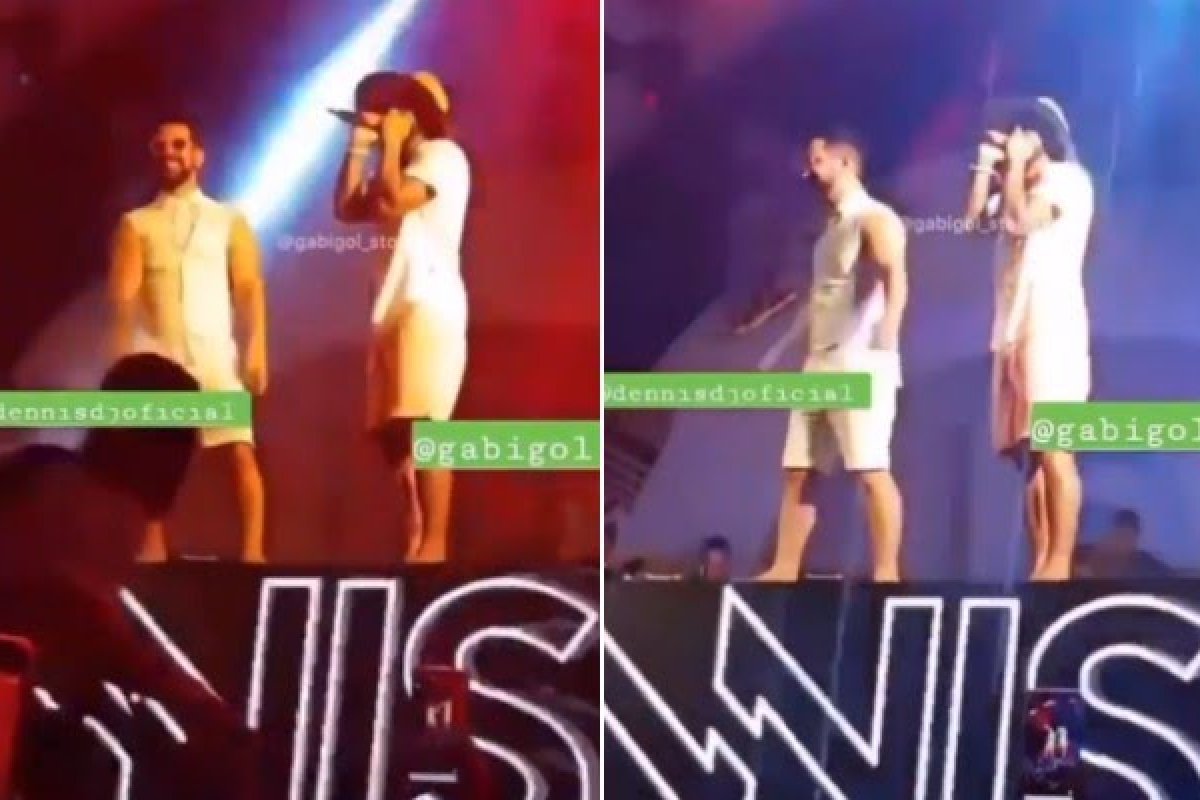 Gabigol solta a voz com Dennis DJ na Bahia. Assista;