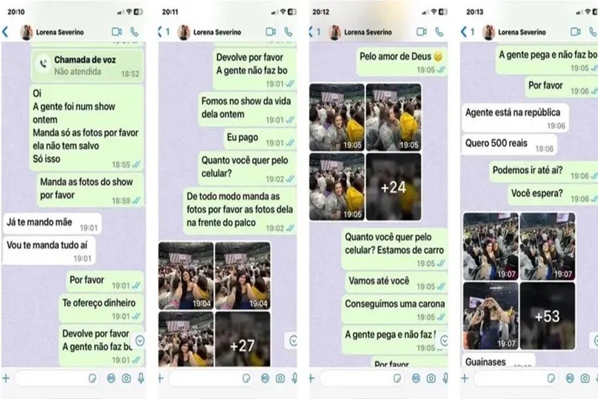 Após ser roubada no show de Taylor Swift, fã pede fotos do celular e ladrão envia; confira