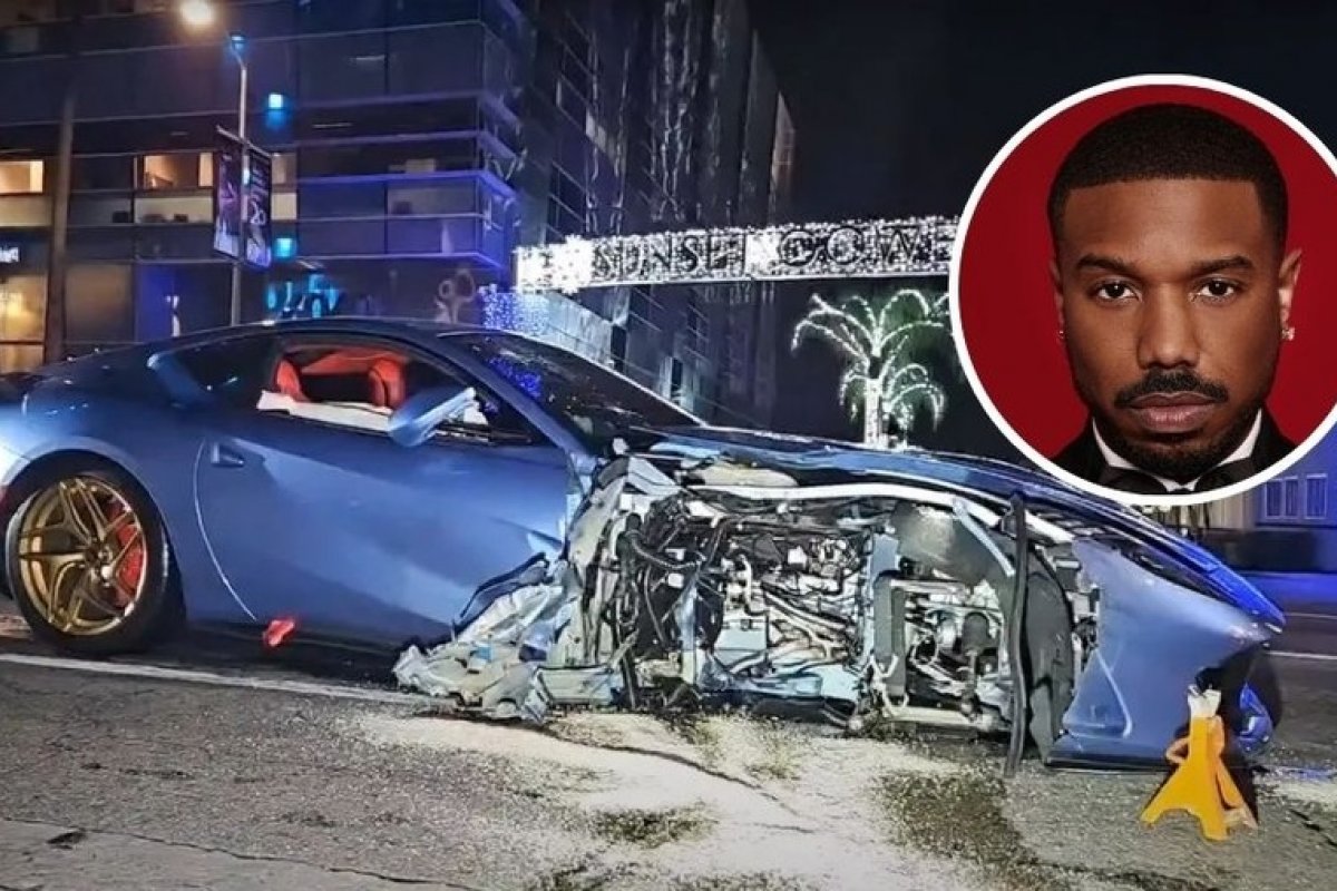 Astro de Creed e Pantera Negra, Michael B. Jordan destrói sua Ferrari em acidente em Hollywood!