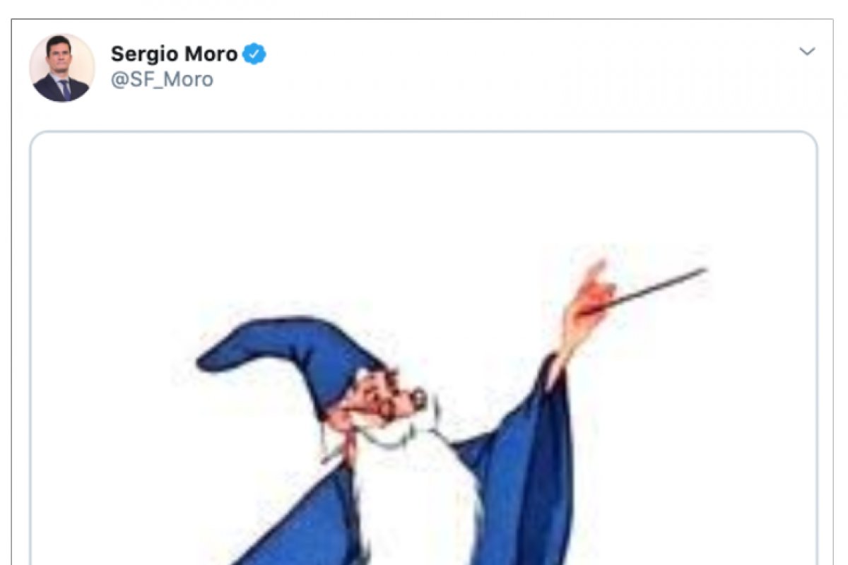 Moro exalta queda de crimes e diz que críticos podem atribuir feito ao Mago Merlim