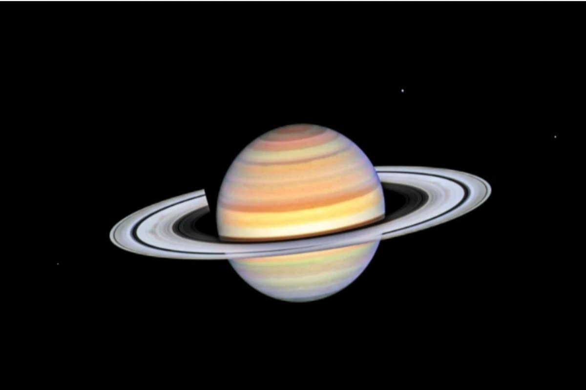 Telescópio Espacial Hubble revela imagem inédita das sombras misteriosas nos anéis de Saturno