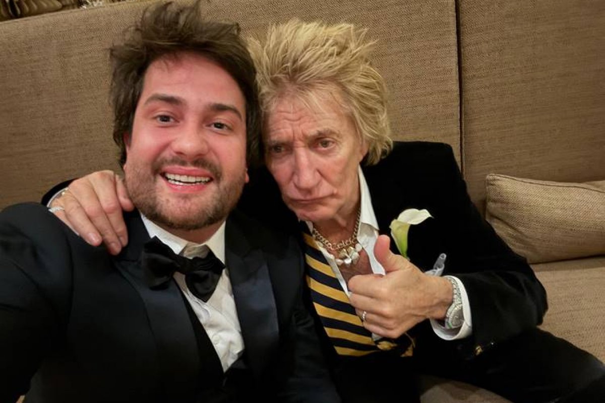 Em Londres, Ivan Rollemberg e Rod Stewart são padrinhos de casamento do baterista David Palmer!