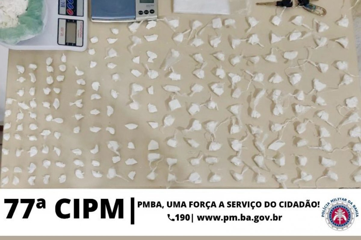 Homem é preso com 189 porções de cocaína em Vitória da Conquista