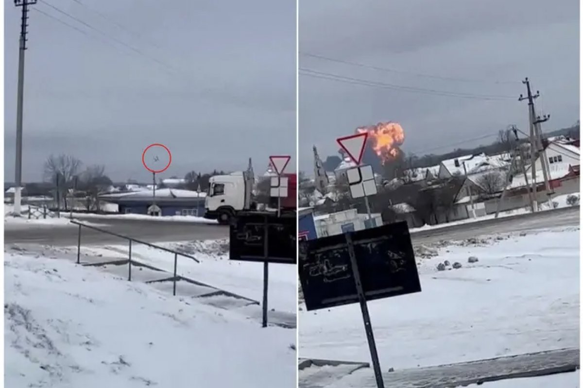 Caixas pretas e vestígios de mísseis são encontrados em área onde avião militar russo caiu