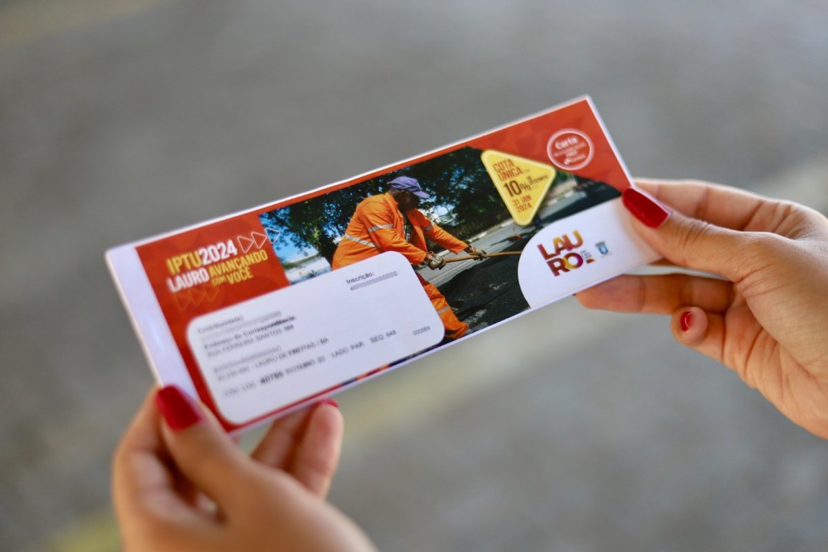 Lauro de Freitas: prazo para pagamento do IPTU com 10% de desconto termina na próxima quarta-feira (31)